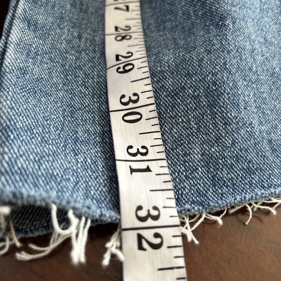 Pacsun Button Fly Distressed Ripped Baggy Jeans Sz 28 Wide Leg Women Raw Hem NWT - Picture 8 of 10
